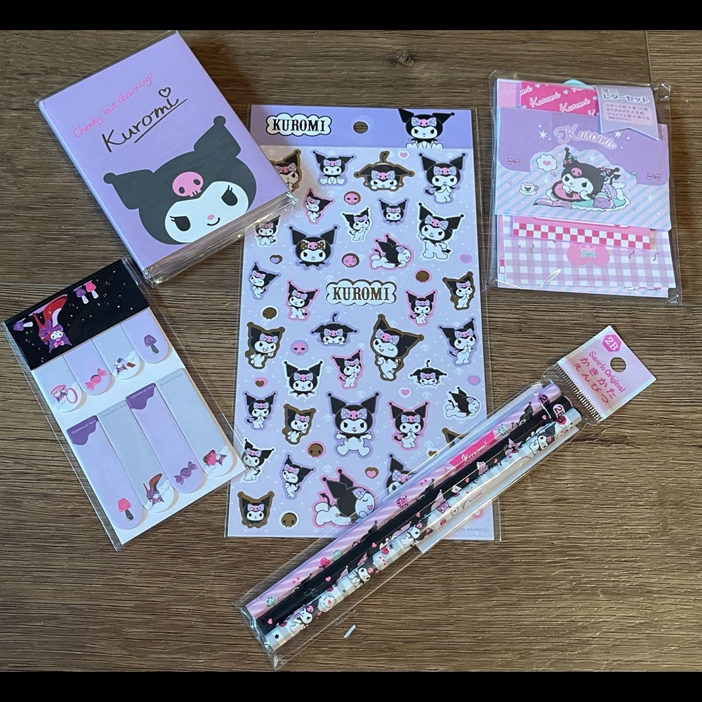 KUROMI-Imported (NWT) Stationery Fun Bundle-5 Items